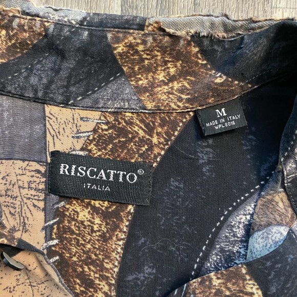 Riscatto Italia Abstract Men's Button Down Size Medium Poor Condition - Picture 2 of 8